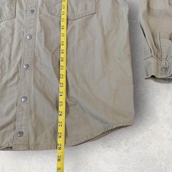 Vintage Dallas Jeans Western Chambray Shirt Men’s M Tan Metal Snaps Cowboy Rodeo - Picture 4 of 5